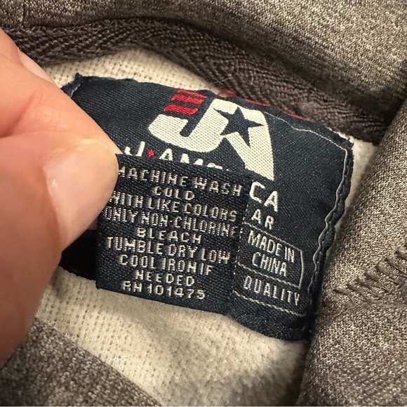 Louisville Cardinals Hoodie Sweatshirt J. America Size L Gray Drawstring NCAA - Picture 8 of 10